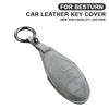 Leather Car Smart Key Case Cover For Faw Bestune T33 T55 T77 T99 Car Remote Key Protection Cover Shell Keychain Auto Accessories