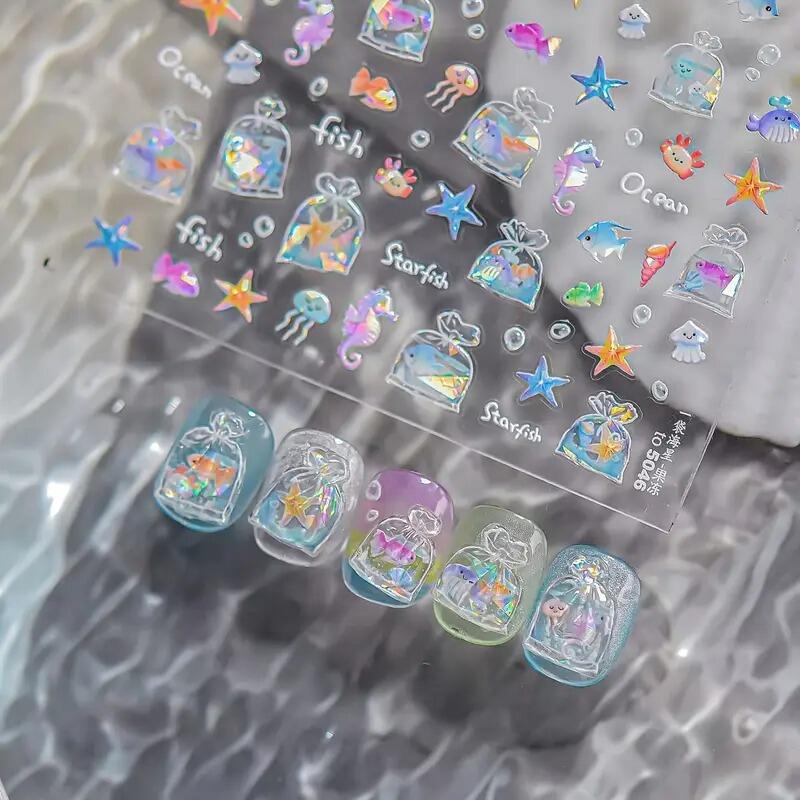 Goldfish Sea Self Nail Sticker Nail Sticker Hand Decoration Gift