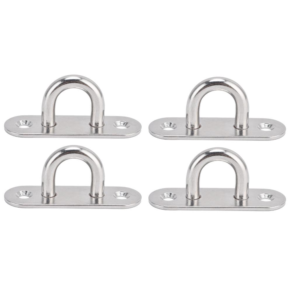 4pcs Enclosed Hook Heavy Duty Hooks Heavy Duty Hardware Staple Loops For Suspension Training