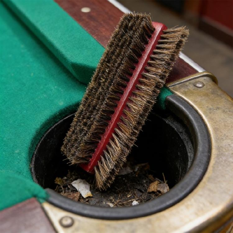 Multifunctional 3 Sided Pool Table Cleaning Tool Billiard Table Brush Horse Hair Cleaner Maintenance Billiards Accessory