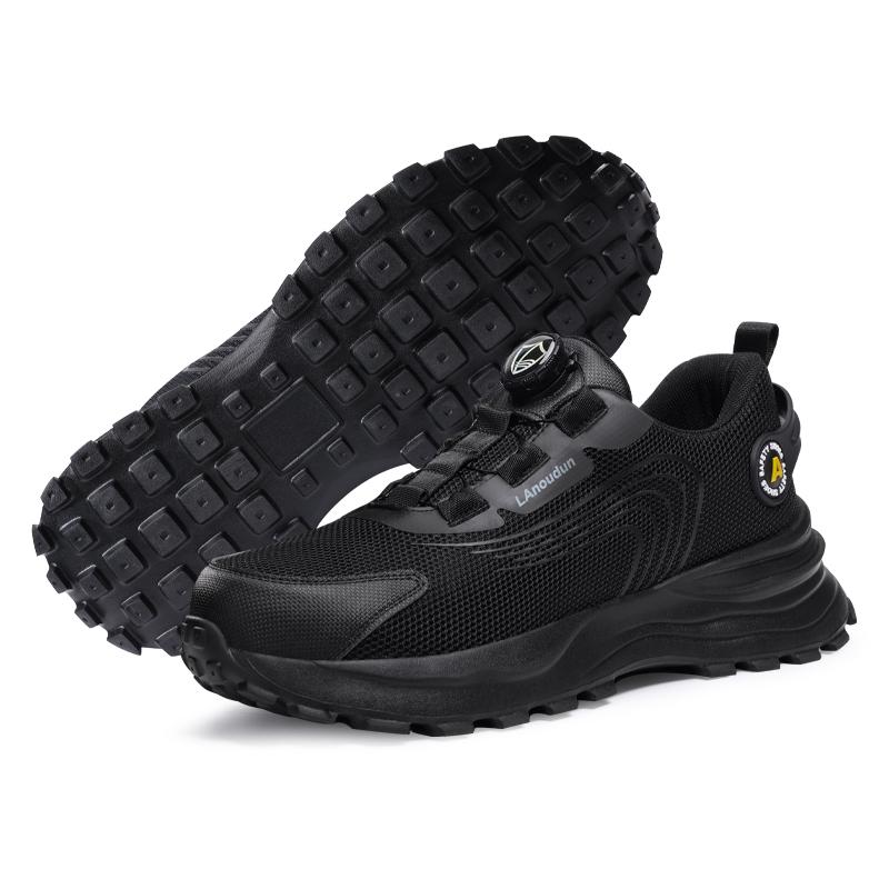 Smart Buckle Men's Protective Shoes Steel Toe Summer Breathable Comfortable Lightweight Construction Site Men