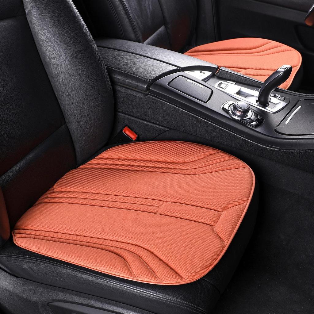 Three-Piece Seaweed Fiber Car Seat Cushion Set: Universal, Comfortable, Breathable, Non-Slip, All-Season Cover.