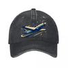 Vintage Single Engine Aviation Graph  New Vintage Washed Cotton Baseball Cap Sun Hats