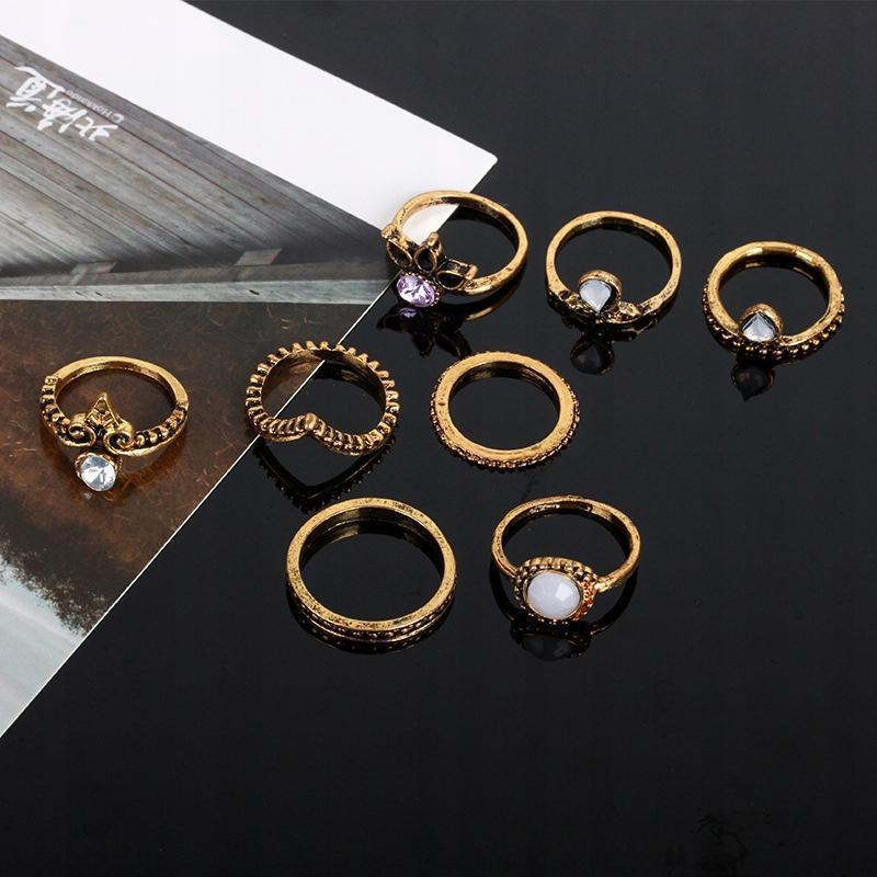 Gold Retro Punk Boho Ring Set 97