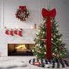 Artificial Velvet Bow Red Christmas Bowknot Christmas Tree Decor Pendant Party Home Hotel Layout Window Shopping Mall Display
