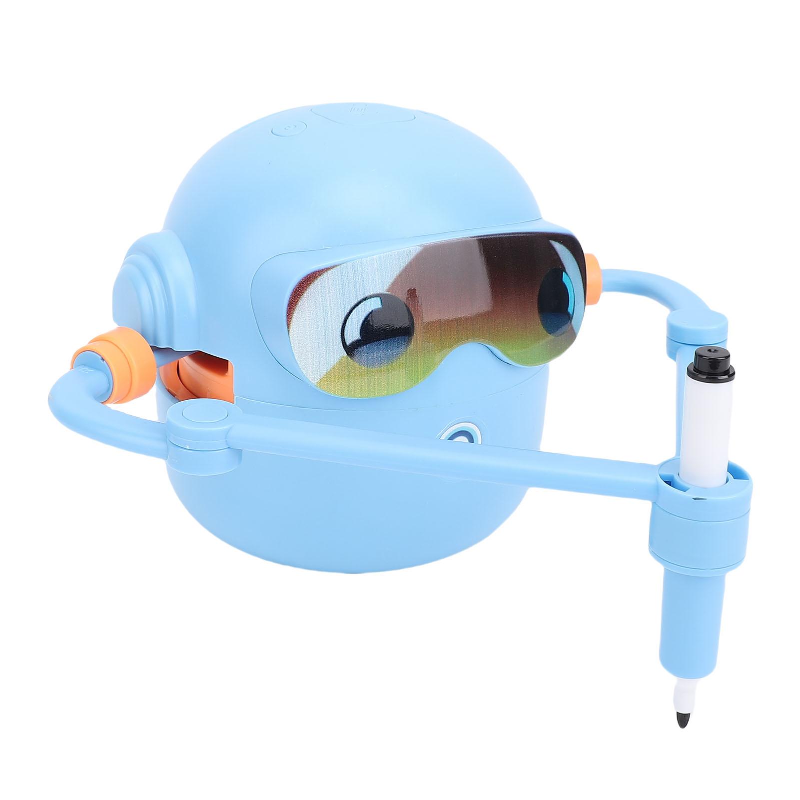 

Smart Drawing Robot Voice Interactive Cute Educational Drawing Robot Painting Learning Toy with 100 Cards 14 Pens for