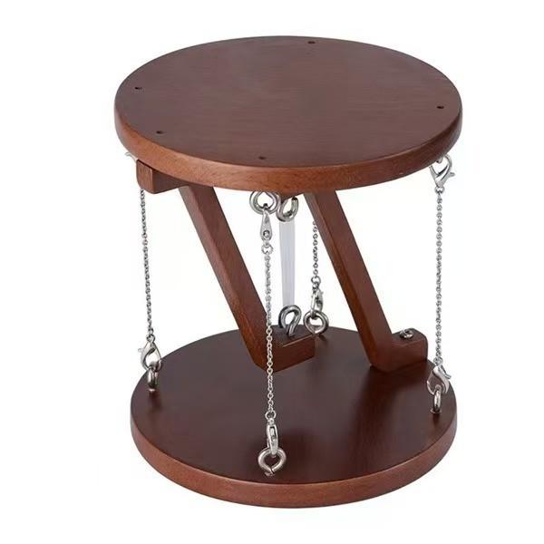 Тенсегрити Деревянное Настольное Украшение и Подставка для Бонсай 13x12 cm темно-коричневого