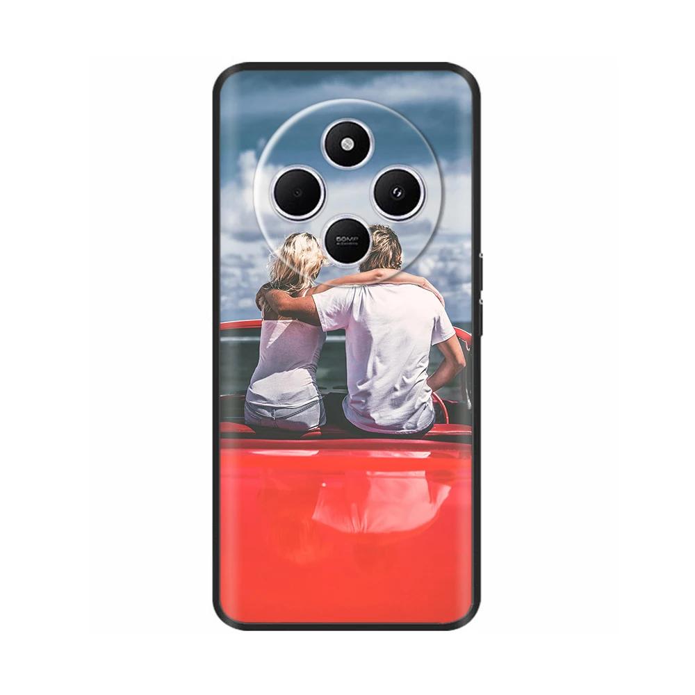 Shockproof Funda For Xiaomi Redmi A4 5G Case 6.88" Soft TPU Silicone Phone Cover For RedmiA4 2024 A 4 Capas Printed Heart Flower
