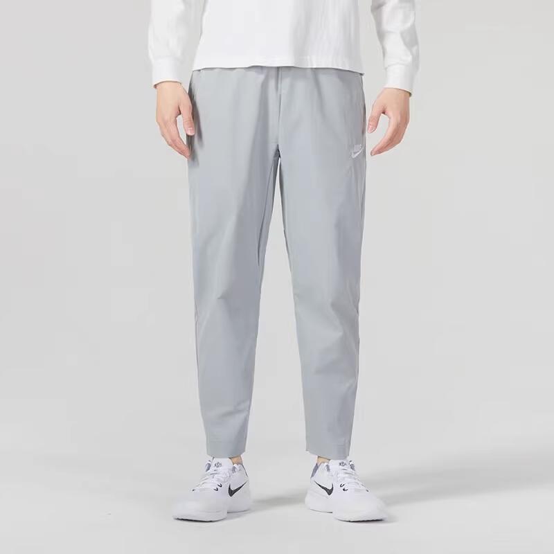 Nike Club Woven Tapered Leg Pants Men's Light Smoke Gray White DX0625-077