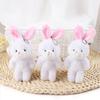 10Pcs Keyring Little Rabbit Plush Toy Stuffed Easter Party Bunny Plush Dolls  Holiday Gift