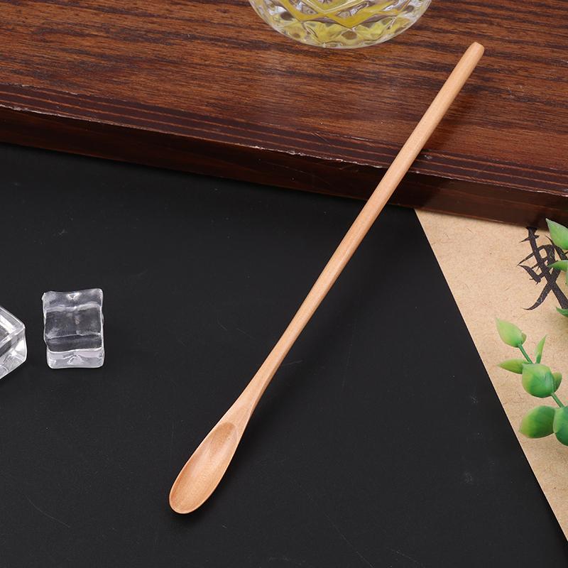

Wooden Long-Handled Spoon | Natural Wood Cooking Spoons for Stirring, Serving & Kitchen Use