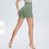 Pantaloni Capri da Yoga da Donna a Vita Alta - Colore Unito, Fitness Estivo & Abbigliamento Sportivo