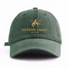 1pc Dutton Ranch Print Washed Baseball Cap for Adults,  Minimalist Retro Style Casual Soft Adjustable Dad Hat, Perfect As Gift