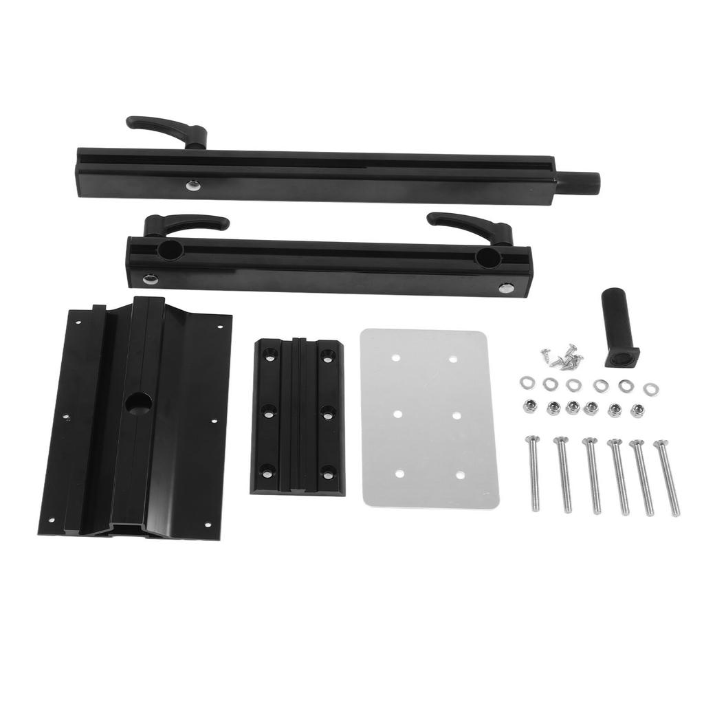 Adjustable Table Legs Black Heavy Duty Removable 360° Rotation Oxidized Surface Lightweight for RV Y