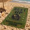 Next Up Rookie Season 2026 Vintage Football Helmet Retro Green Sports Absorbent Beach Towel