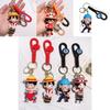 Stilvoller One Piece Schlüsselanhänger für Luffy Nami Sanji Zoro Fans Langlebiges Silikon-Accessoire