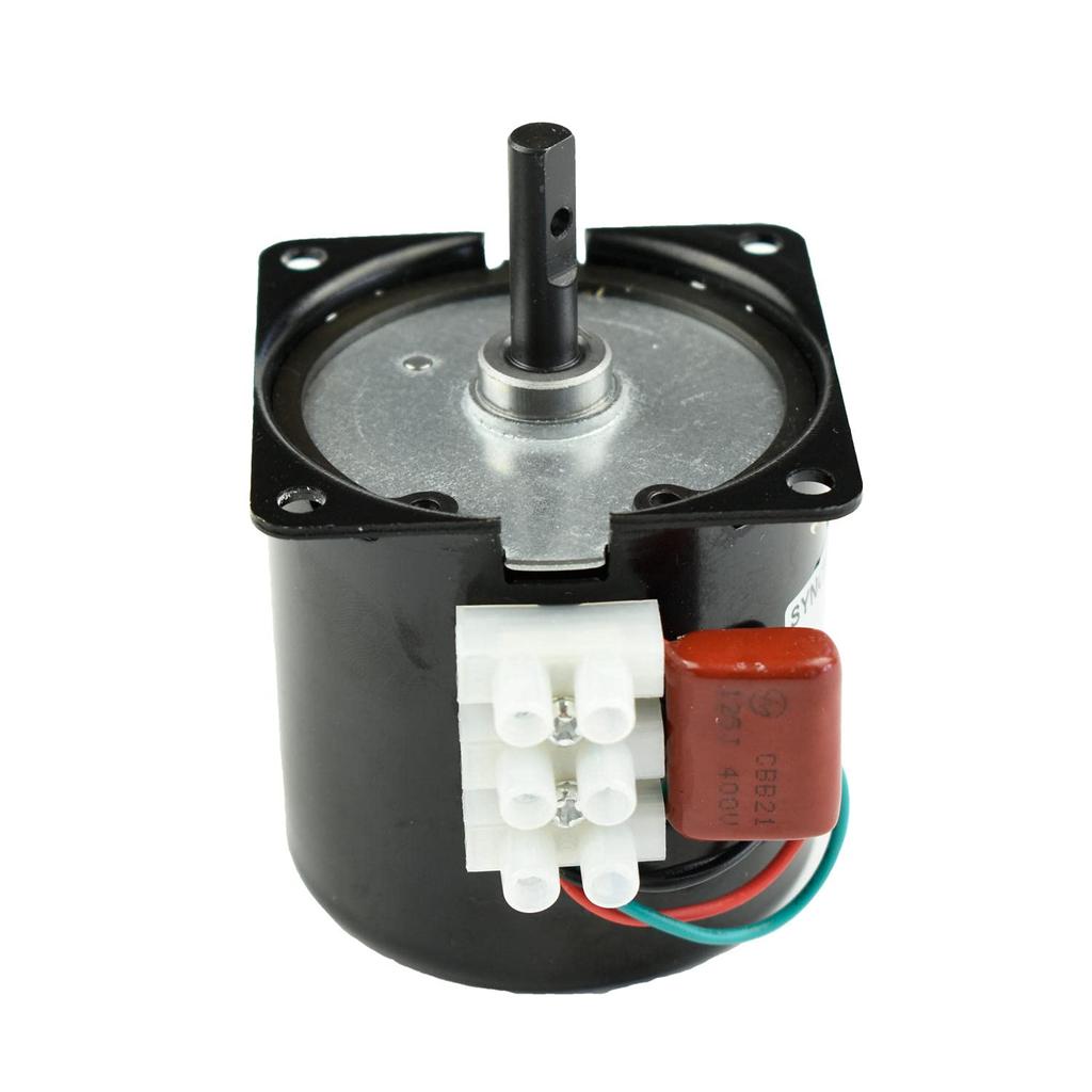 CHANCS Permanentmagnetmotor 60KTYZ AC 110V Synchron-Getriebemotor mit fester Basis und Motorhalterung 2,5-3 U/min CW/CCW