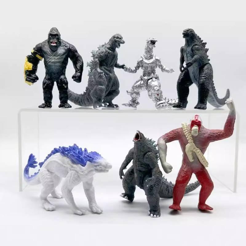 New 2nd Generation 12 Styles Godzilla Vs. King Kong Colorful Star Evolution Version King Kong Scar King Hand Office Toy Model Decoration