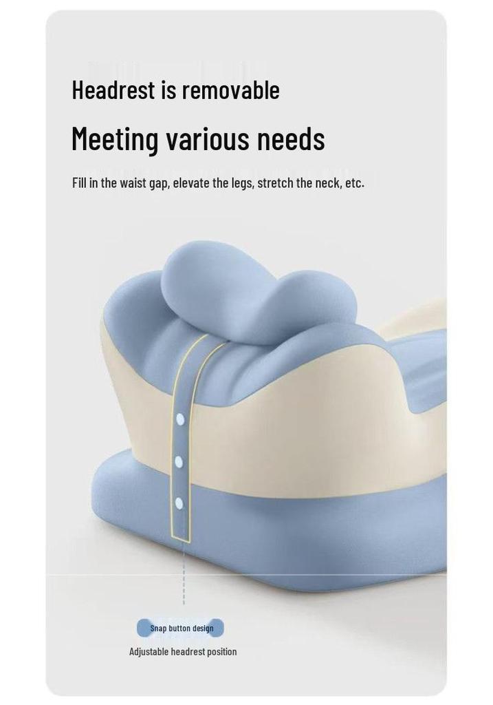 Multifunctional Prone Sleep Pillow with Bedside Cushion and Elevated Backrest