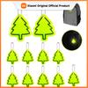 Xiaomi 10PCS Fashion Reflective Keychain Tree Shape Pendant Night Outdoor Running Reflective Pendant Backpack Decoration