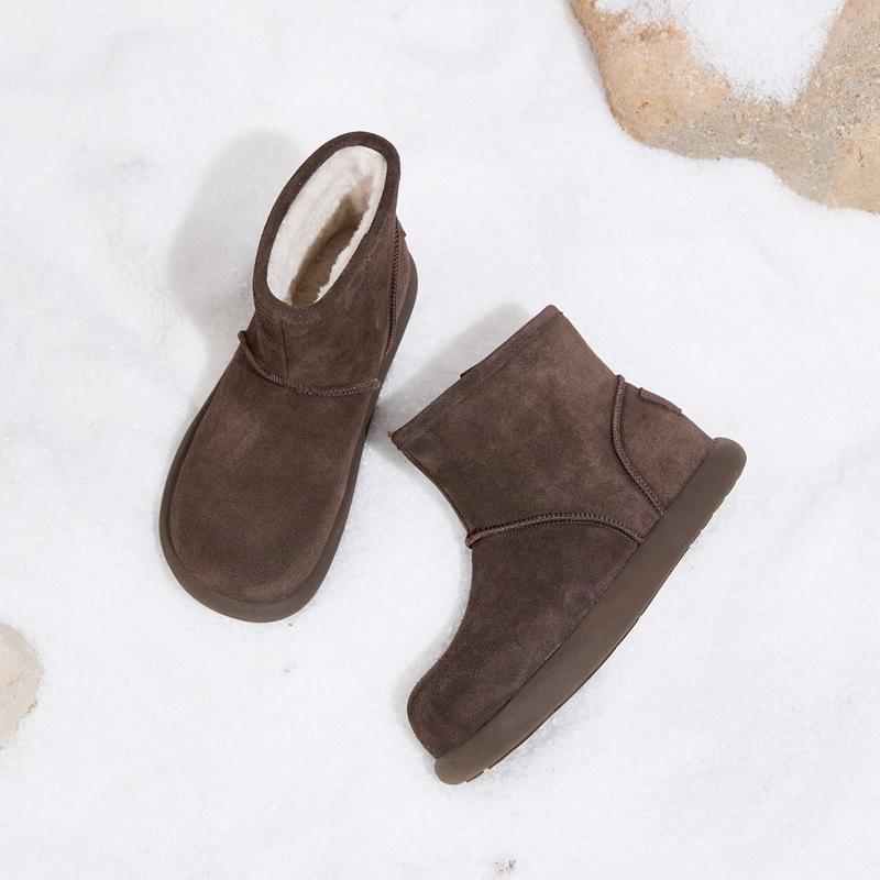 

inner height increase, piled and thickened fur integrated small potato snow boots women s medium tube thermal cotton boots 40