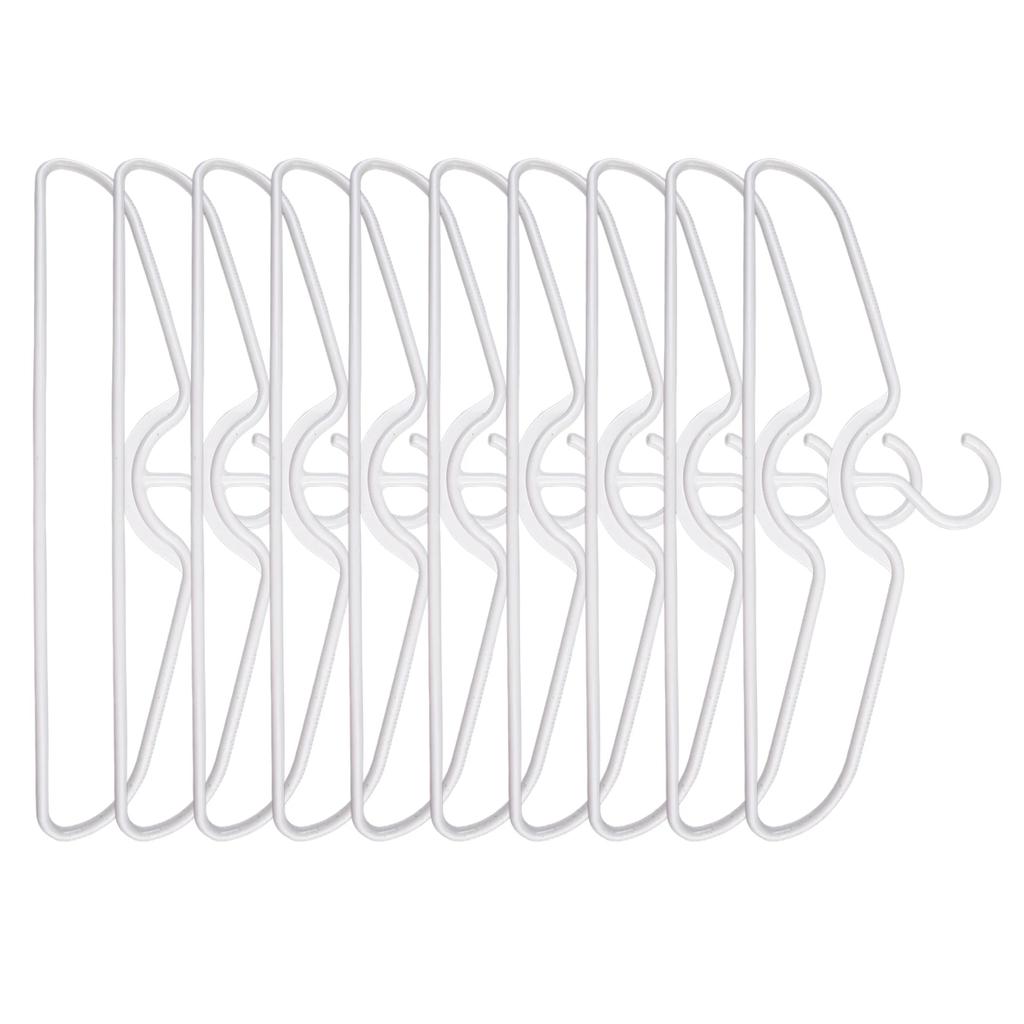 5/10/20pcs Short Neck Anti-Slip Plastic Clothes Hangers Save Vertical Space Home Cupboard Clothes Storage Supplies