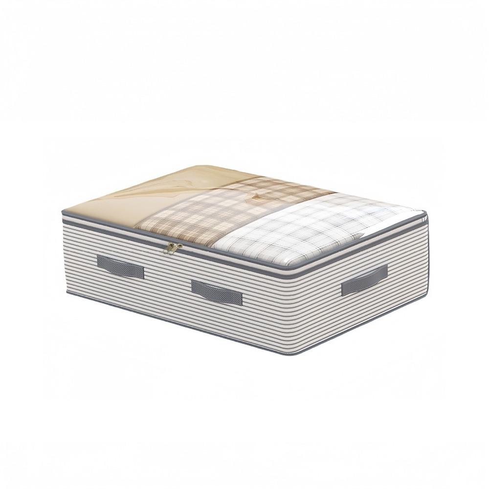 Non-woven Fabric Quilt Clothes Storage Bag Clear Window Clothes Storage Bag for Closet H20