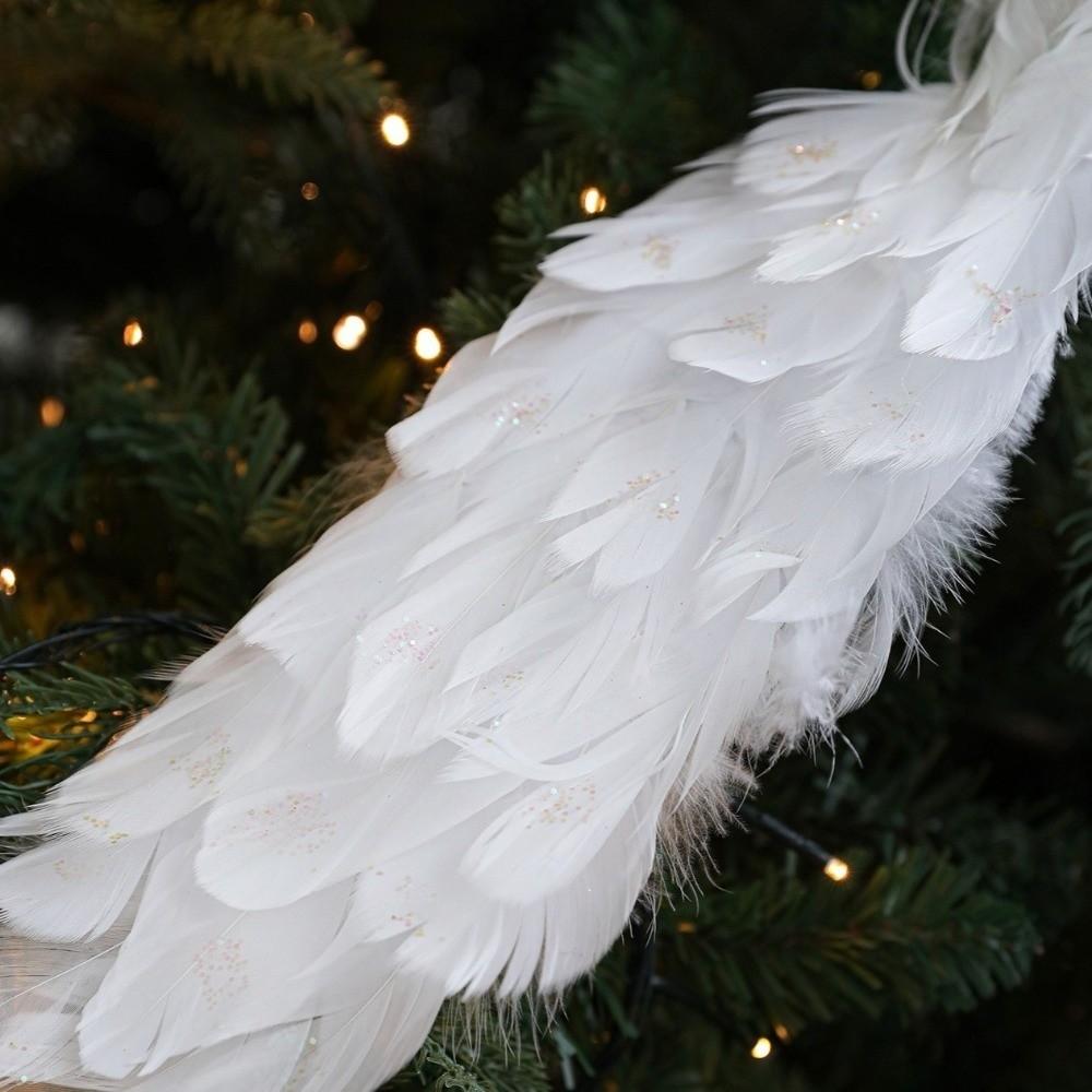 Colorful Christmas Bird Ornaments Glitter Feather Simulation Peacock  Parties Supplies