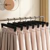 5-30PCS Pants Hangers with Adjustable Clips,Non-Slip Skirts Hanger with 360 ° Swivel Hook,Black Trouser Organizer Rack for Jeans