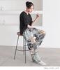 Oshare Walker Resort Print Wide Comfortable Elastic Flattering Loose Plus Sizes Long Patterned Botanical Resort 12bn0ur n'OrLABEL Pants, Women's