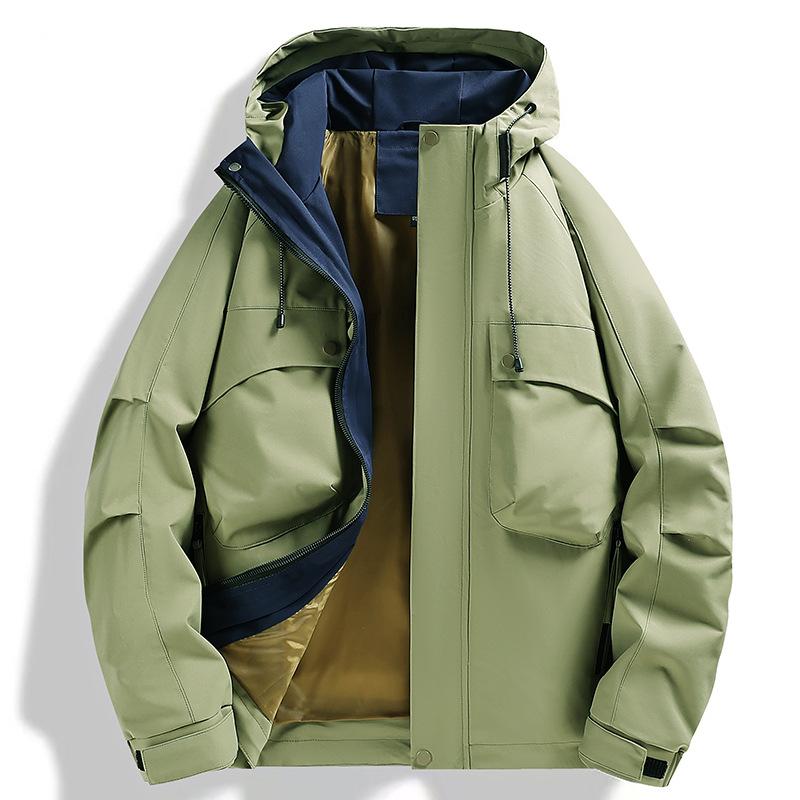 Spring and Autumn Outdoor Jacket Casual Hooded Jacket Men's Hooded Outdoor Jacket