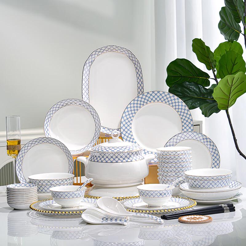 Orchid Pavilion Bone China 70-Piece Dinnerware Set