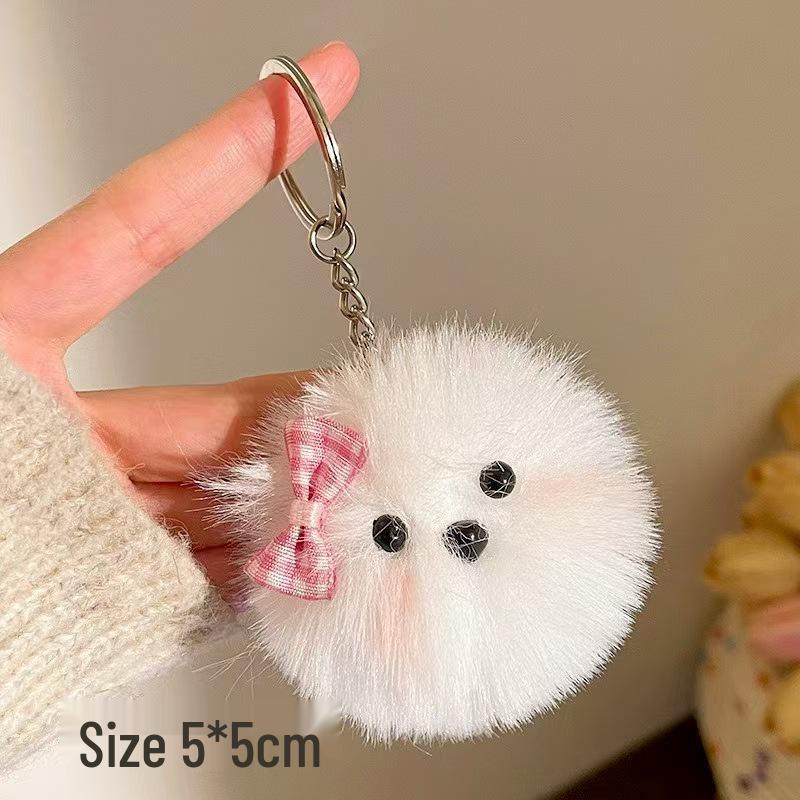 Cute Fur Ball Plush Keychain: Small Doll Pendant for Car, Backpack & More