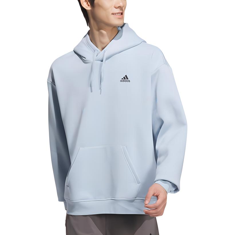adidas Felpa con cappuccio casual a maniche lunghe felpa con cappuccio unisex blu nero JM9078