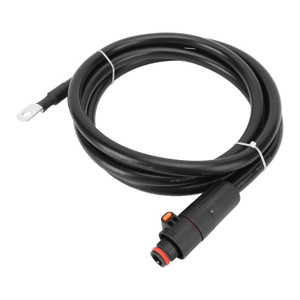 Battery Cable 35mm2 Black Straight Plug and SC35-8 Terminal Battery Power Inverter Cable 1.5m
