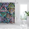 Tende da Doccia con Motivo a Mosaico Blu Tenda da Bagno Impermeabile in Poliestere Geometrica per Bagno Decorazione della Casa Tenda con Ganci