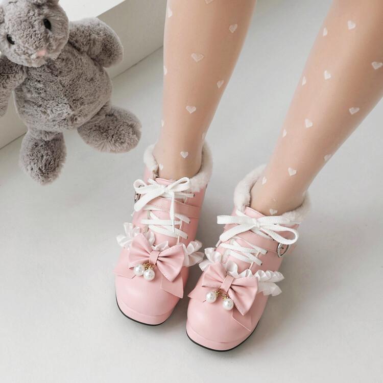 

Весенне-осенние новые детские кожаные туфли однотонные туфли-лодочки принцессы на высоком каблуке с бантом и кружевом лолита лолита для девочек 39 (inner length 24.5cm) розовый