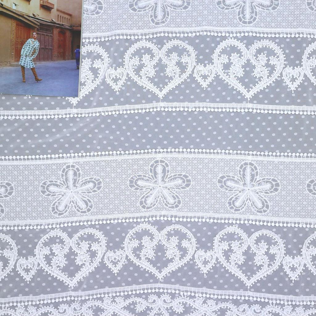 Tessuti Nuovi in Seta di Latte Ricamati per Primavera ed Estate, Tessuti Ricamati per Tessili per la Casa, Tessuti, Accessori d'Abbigliamento