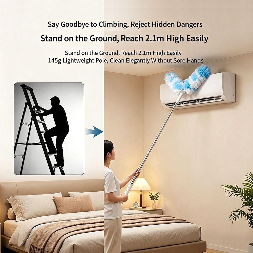 Extendable Handle Retractable Cleaning Duster Lightweight Household Dust Tool Ceiling Cleaning