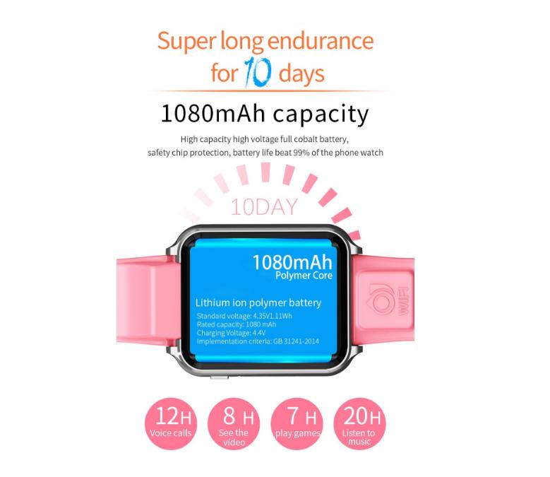 XIAOMI H1 Smart Kids Phone Watch 4G Full Netcom wifi Android Male and Female Student Watch