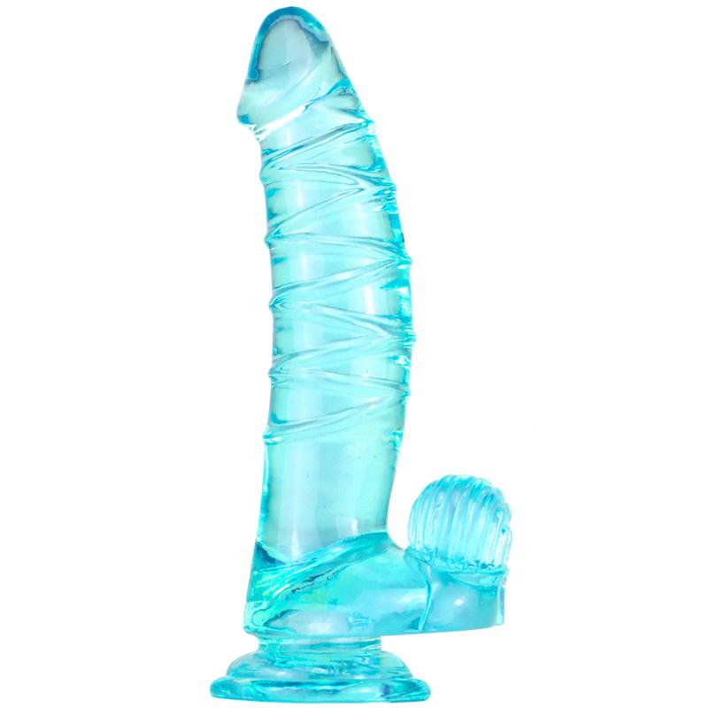 Mini-Ei Weiblich Simulation Penis Kristall Transparent Falscher Penis Weibliches Masturbationsgerät Erwachsenenprodukte