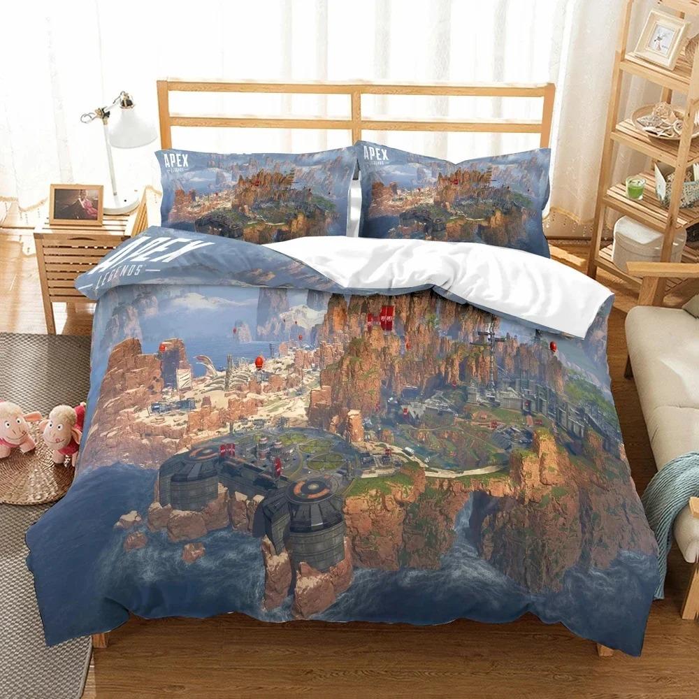 

3D Printed Game Duvet Cover APEX Pillowcase Legends Bedding Set Double Twin Full Queen King Adult Kids Bedclothes Quilt Cover EU Single 135x200cm