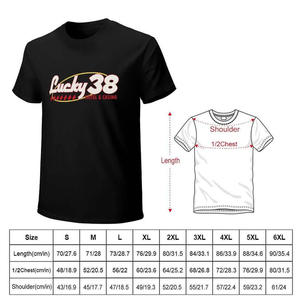 Lucky 38 T-Shirt Designer Shirts Anime Tshirt Graphic T Shirt Vintage Black T-Shirts For Men