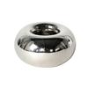 Silver Finish Candle Stand, Round Tea Light Accent for Dining Table, Entryway Table, Shelf, or Side Table Display