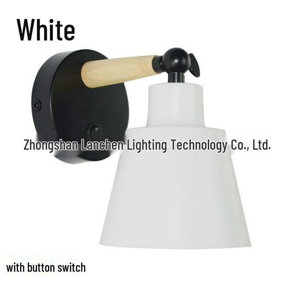 Nordic Creative Solid Wood Wall Lamp for Bedrooms, Hallways, and Children's Rooms