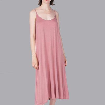 Plus Size Damen Nachthemden Sommer Modal Spaghettiträger Midi Länge Nachthemden Übergroße Nachtwäsche Kleidung für Damen