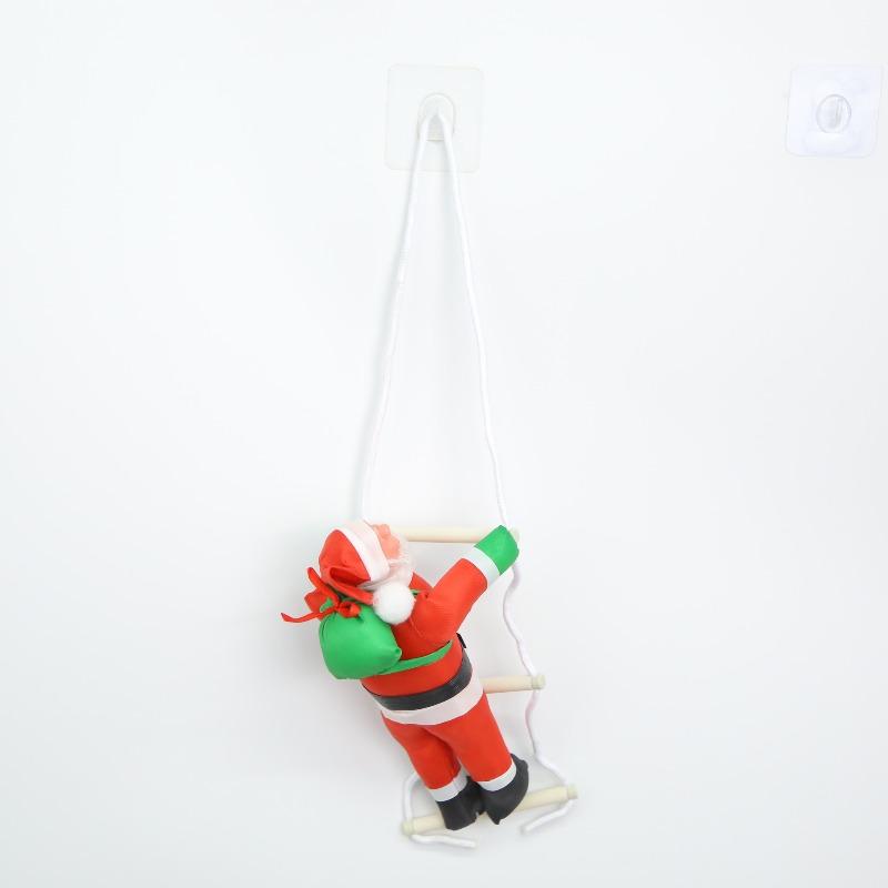 Santa Claus ladder doll pendant, Christmas pendant on window wall
