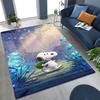 3D Cute Snoopy Dog Peanuts Art Cartoon Art Rug for Bedroom Living Room Sofa Home Doormat Decor, Large Kids Non-slip Floor Mat