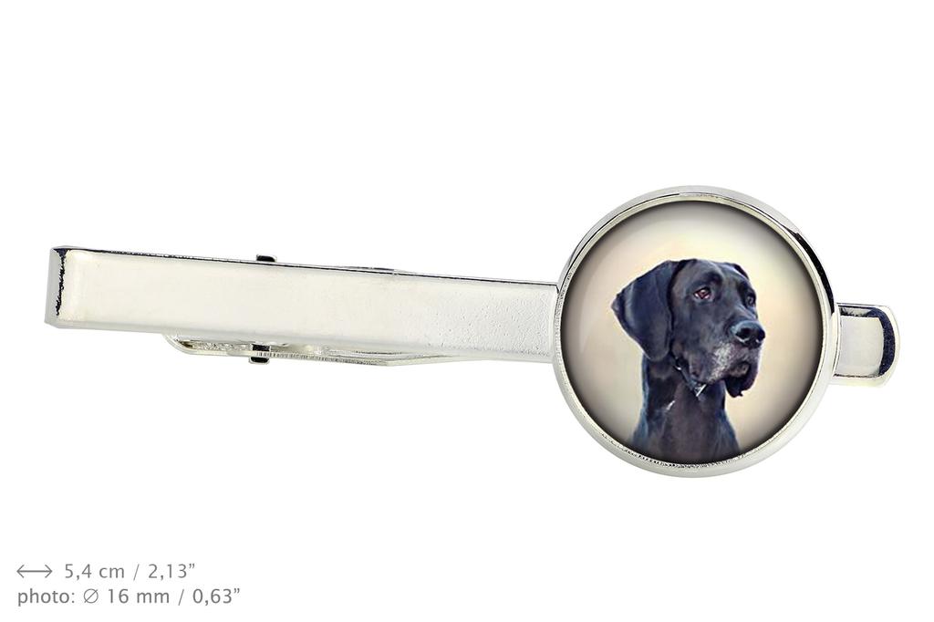 Great Dane - cufflinks and tie with your photo, a suit decoration, men's jewelry from the Art-Dog brand.