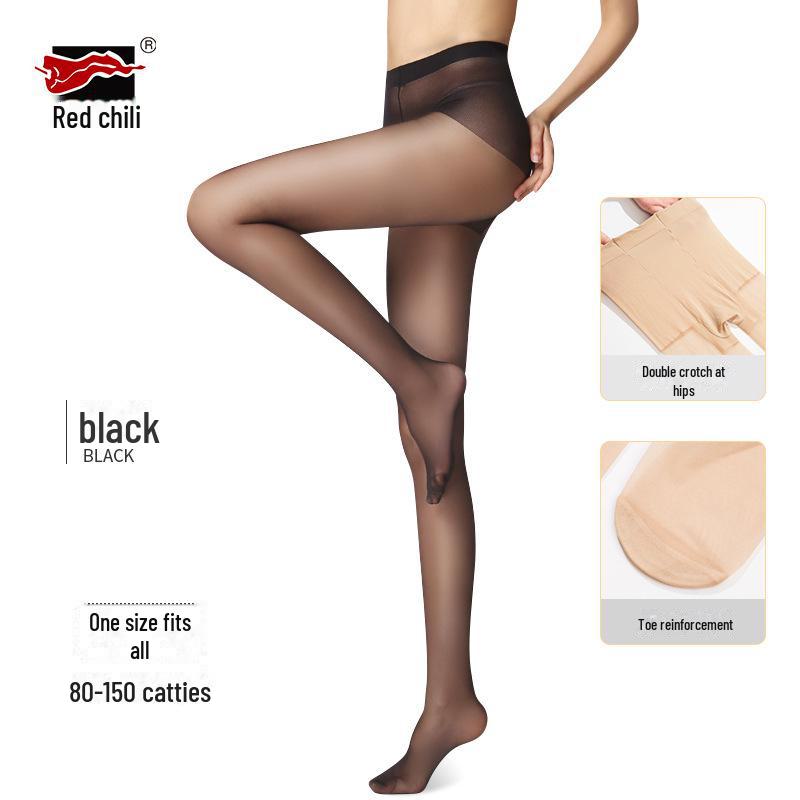Summer Thin Nude Red Pepper Stockings: Anti-Snag, Durable, Wide T-Crotch, Sexy Nightclub Pantyhose for Women